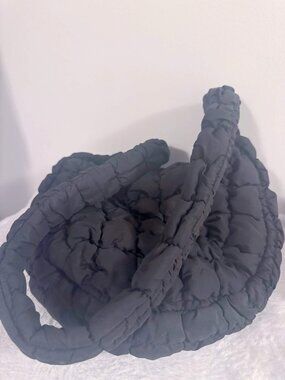 Black COS quilted messenger bag